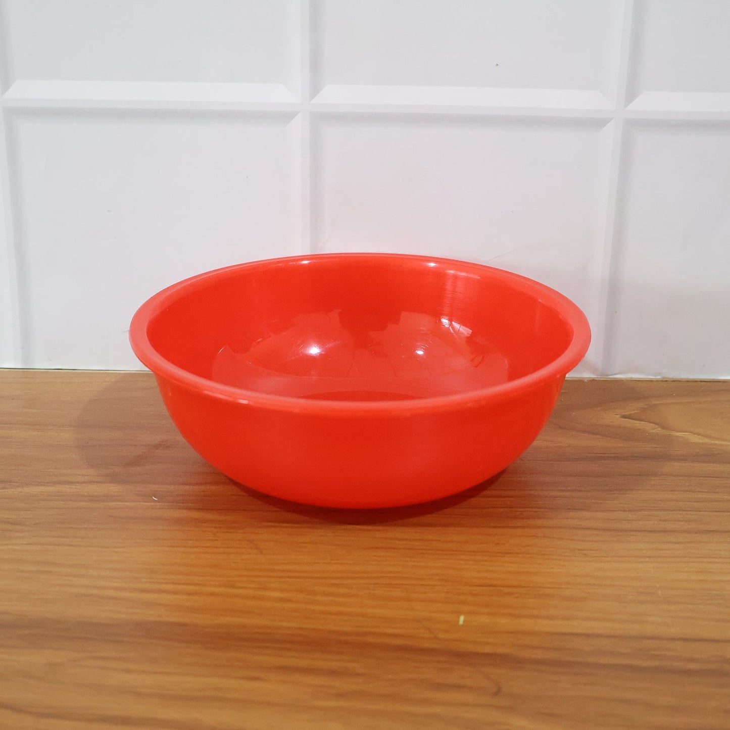 Plastic 6 Inch Red Round Deep Serving Bowl (1 Pc) signaturekarts