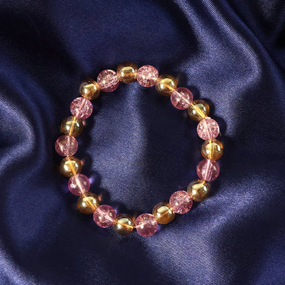 Elegant Pink Crystal Beaded Stretch Bracelet (1 Pc) The Morsignaturekarts