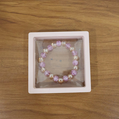 Elegant Pink Crystal Beaded Stretch Bracelet (1 Pc) The Morsignaturekarts