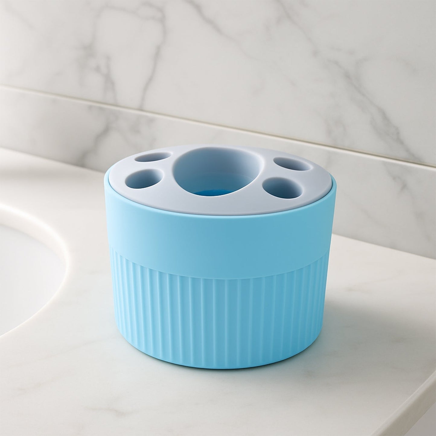 Multipurpose Bathroom Toothbrush and Utility Holder Stand with Multiple Slots (1 Pc) Signature Kart