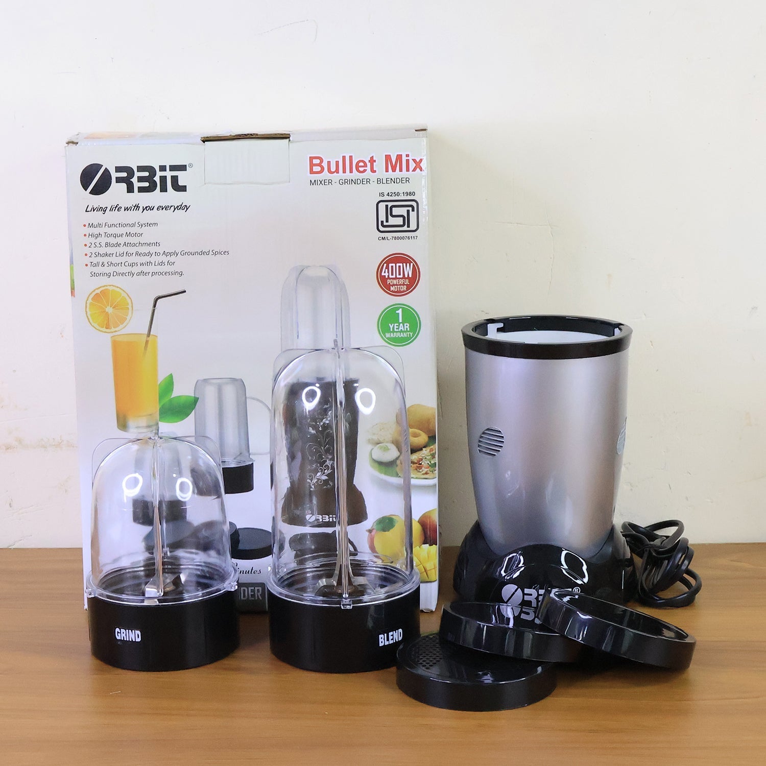 Orbit Multi-Purpose Bullet Mixer - 400W With 2 Jar signaturekarts