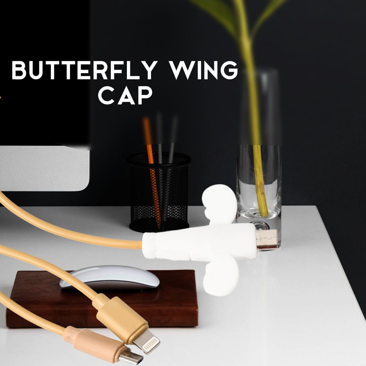 Silicone Data Cable Protector – Angel 2-in-1 Cord Saver & Storage Tool signaturekarts