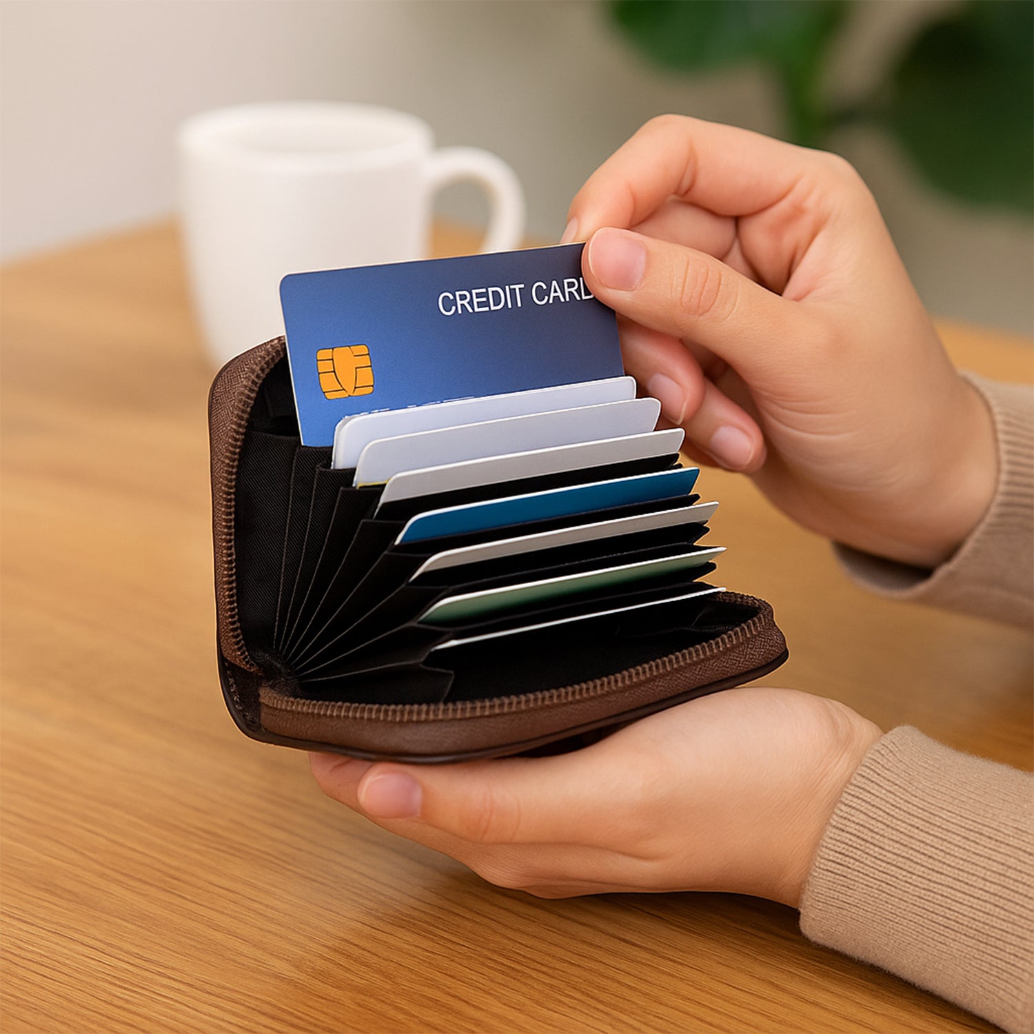 Premium Zip-Around Card Holder Wallet (1 Pc) The Morsignaturekarts