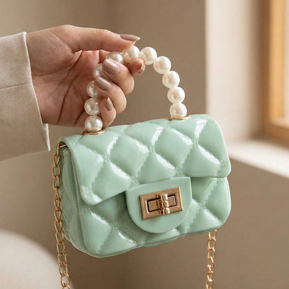 Elegant Quilted Mini Handheld & Sling Fashion Handbag (1 PC) The Morsignaturekarts