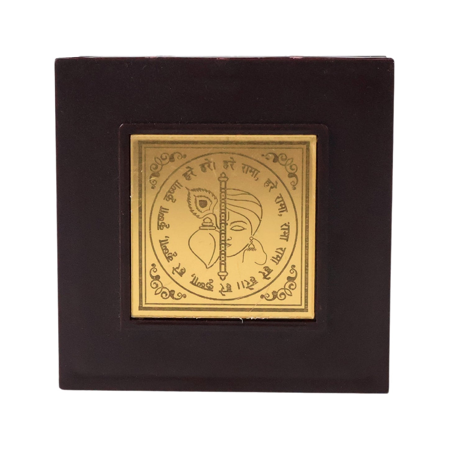 Golden Charan Paduka in Wooden Box – Spiritual Gift & Pooja Accessory signaturekarts