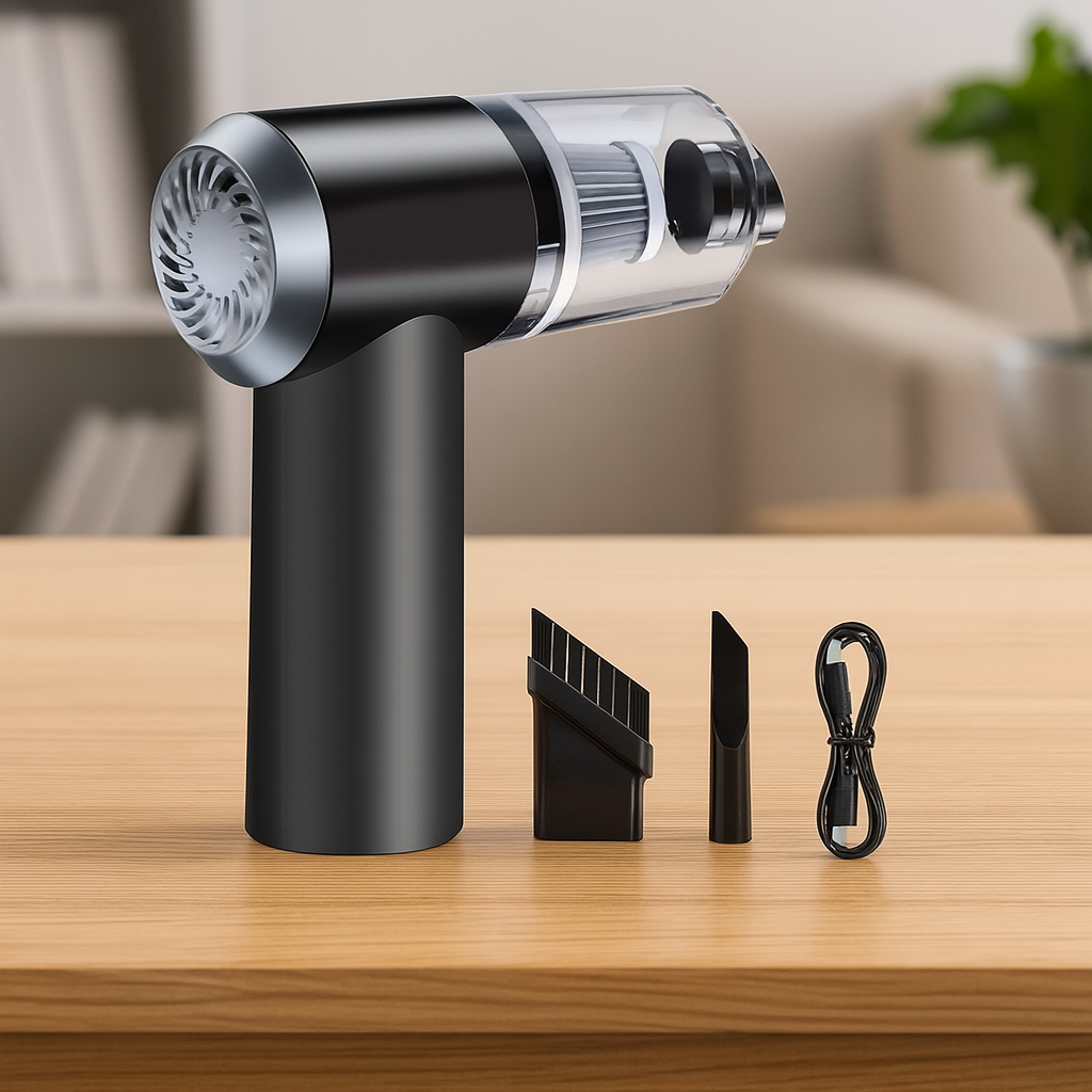 2 in 1 Wireless Vacuum Cleaner – 120W Handheld USB Rechargeable for Home & Car (1 Pc) signaturekarts