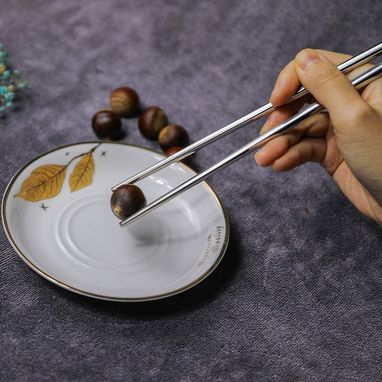 Premium Stainless Steel Reusable Chopsticks (2 Pc) signaturekarts