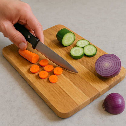 Apex Steel Oak Cutting Board with Wooden Handle (1 Pc) signaturekarts