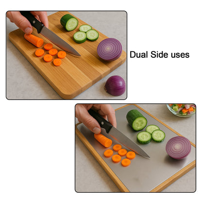 Apex Steel Oak Cutting Board with Wooden Handle (1 Pc) signaturekarts