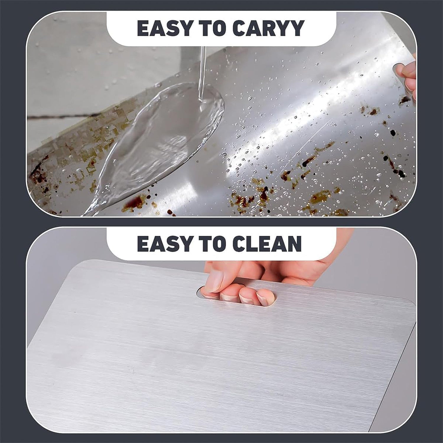 Stainless Steel Vegetable & Fruit Cutting Chopping Board (31×20 Cm / 1 Pc) Signature Kart