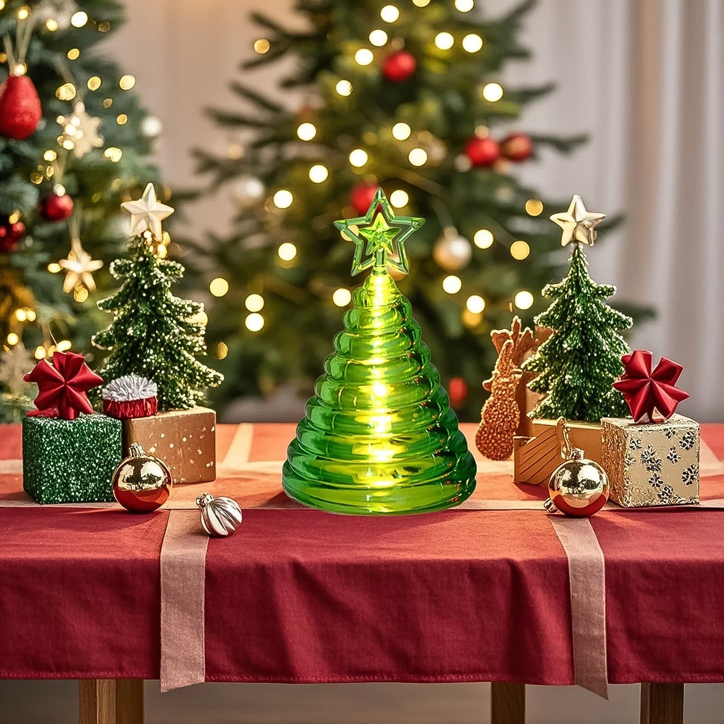 Premium LED Spiral Christmas Tree Decorative Night Lamp Set The Morsignaturekarts