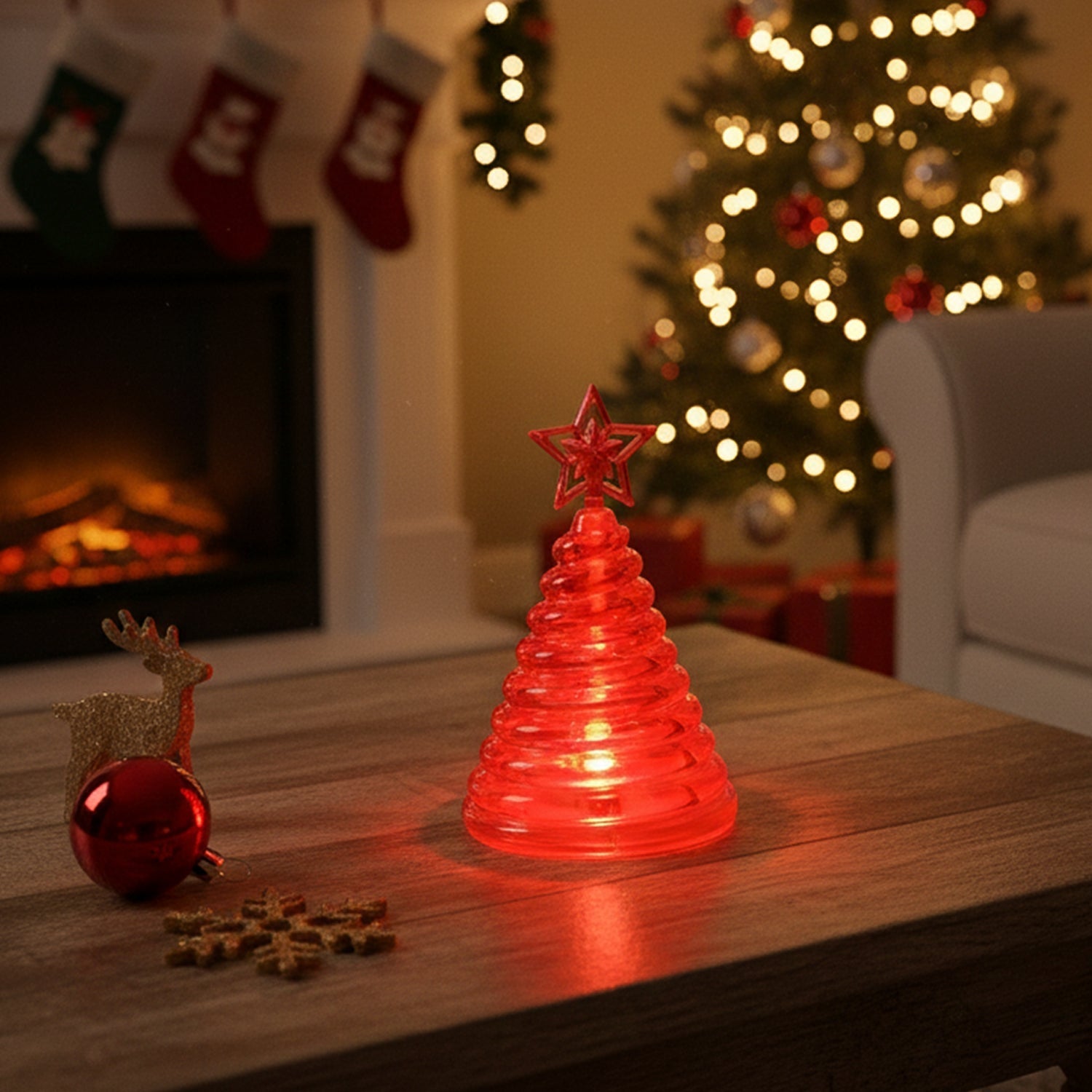 Premium LED Glowing Spiral Christmas Tree Night Lamp (1 Pc) The Morsignaturekarts