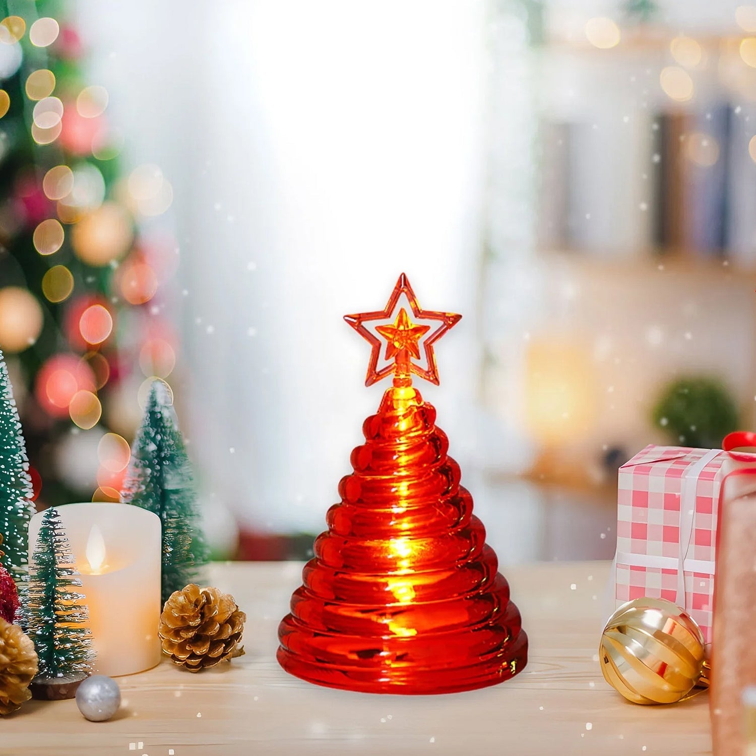 Premium LED Glowing Spiral Christmas Tree Night Lamp (1 Pc) The Morsignaturekarts