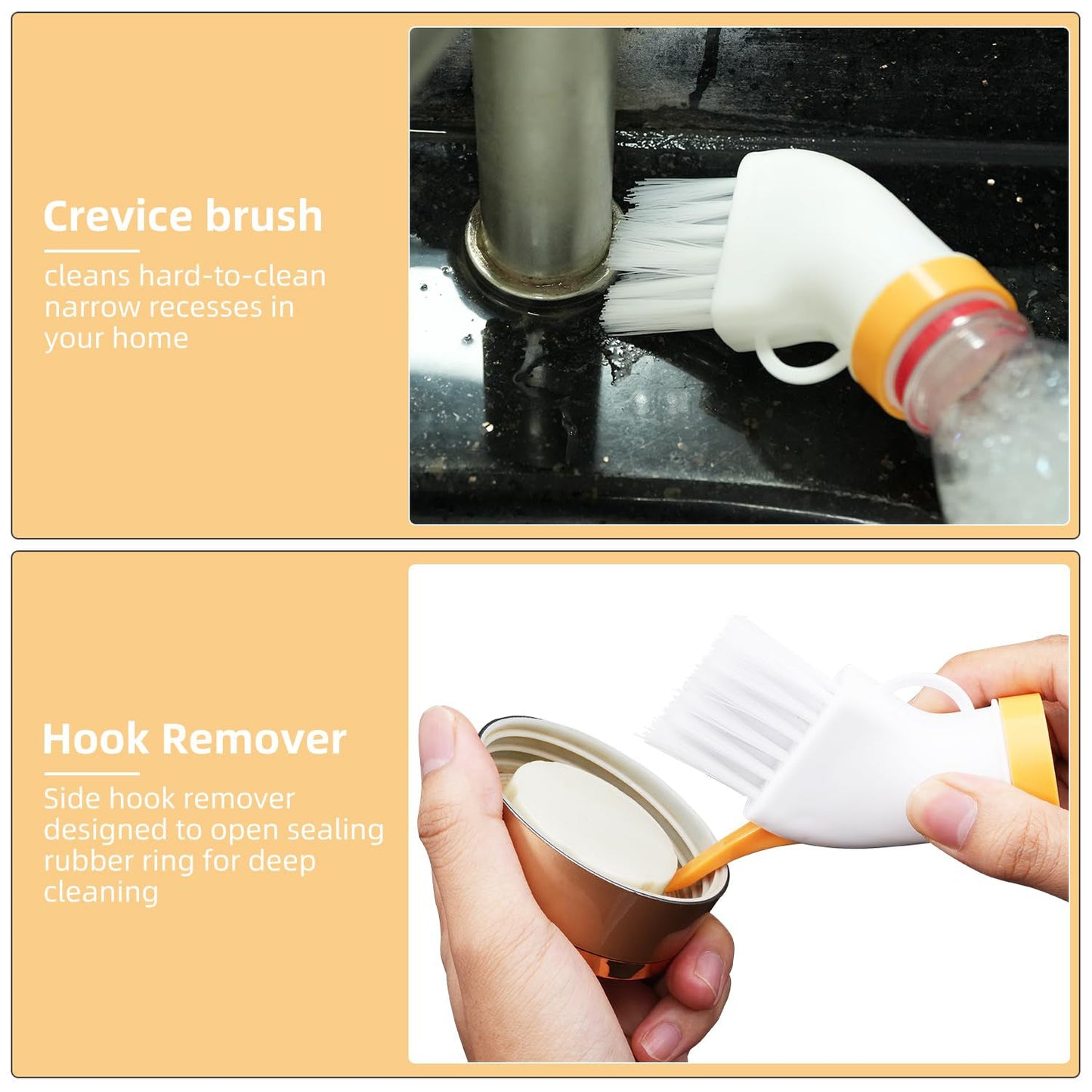 Multipurpose Bottle-Attachable Cleaning Brush for Kitchen and Bathroom (1 Pc) Signature Kart