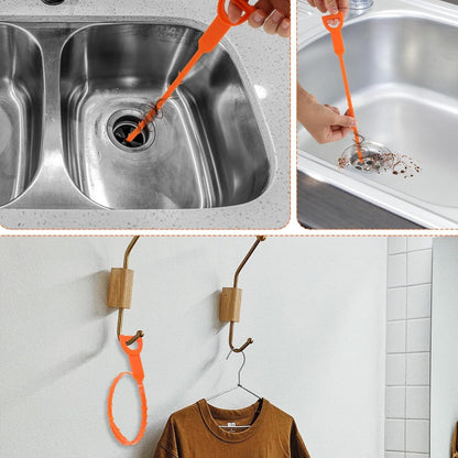 Flexible Sink & Drain Cleaning Stick – 50 cm Long (Pack of 3) signaturekarts