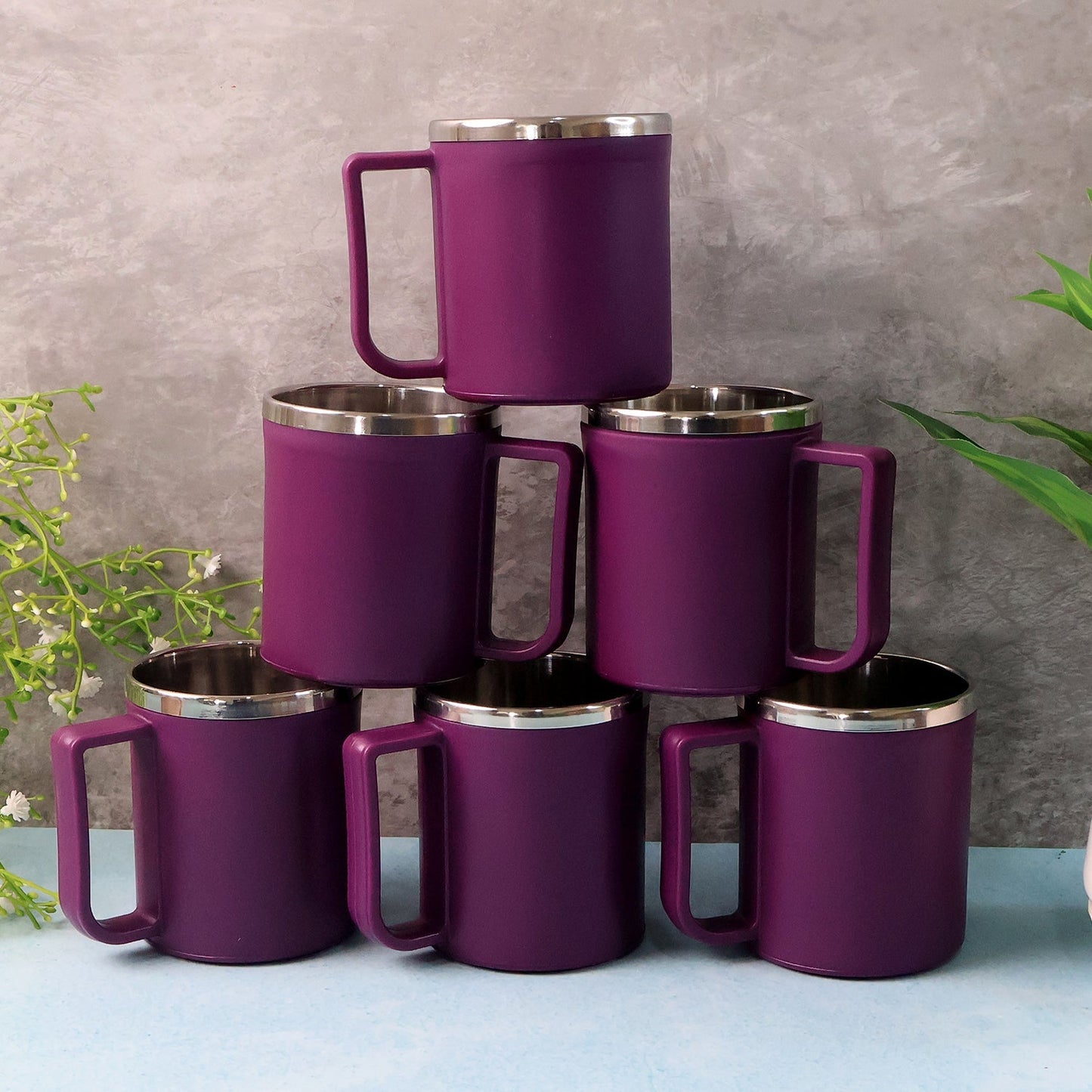 Supermom Stainless Steel Inner Coffee Mug Set (200ML / 6 Pc) signaturekarts