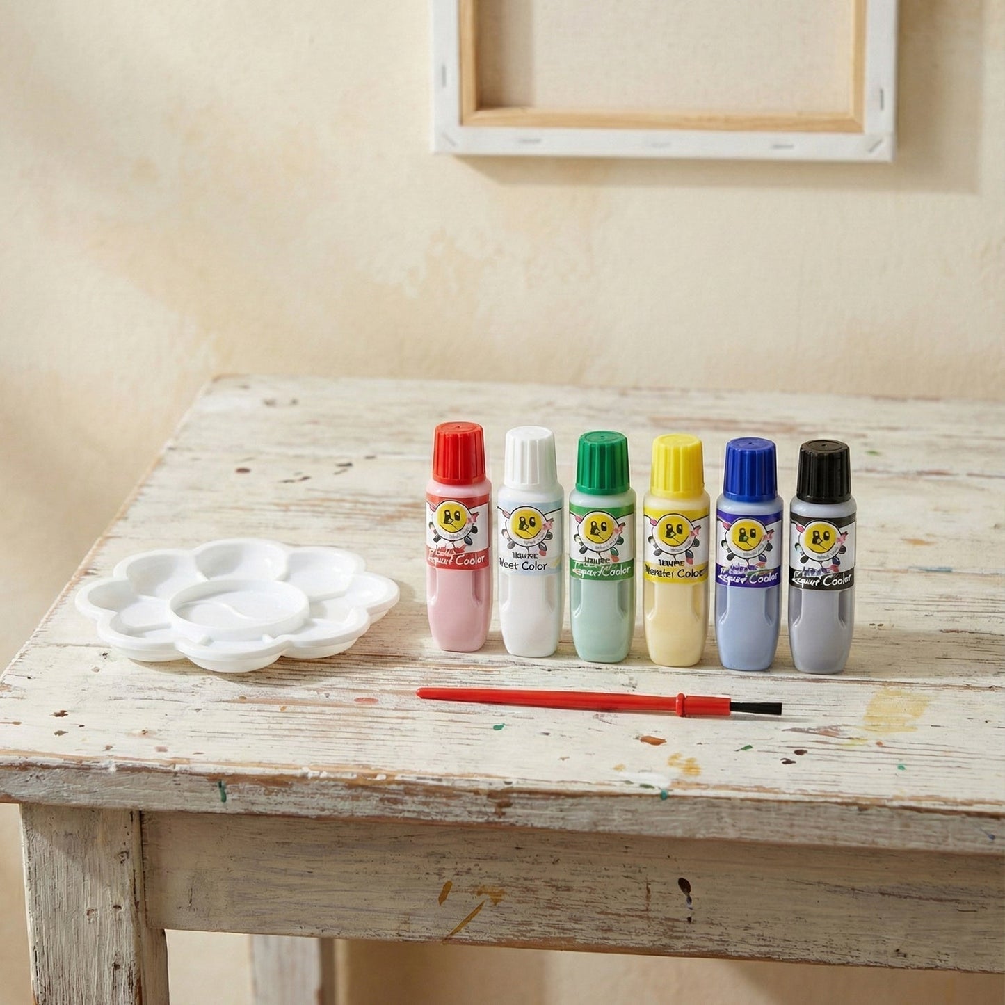 Kids Water Colour Painting Set with Brush & Mixing Palette (1 Set) The Morsignaturekarts