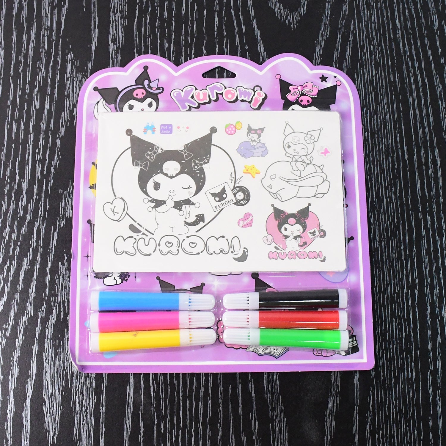 Coloring Book for Kids 6 Sheets with 6 Colorful Markers  (1 Set) signaturekarts