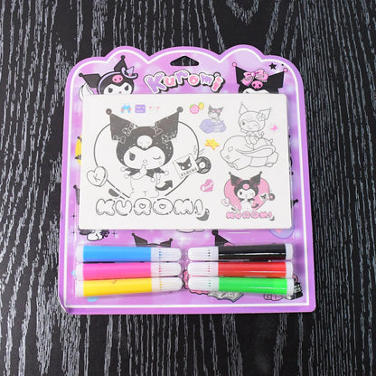 Coloring Book for Kids 6 Sheets with 6 Colorful Markers  (1 Set) signaturekarts