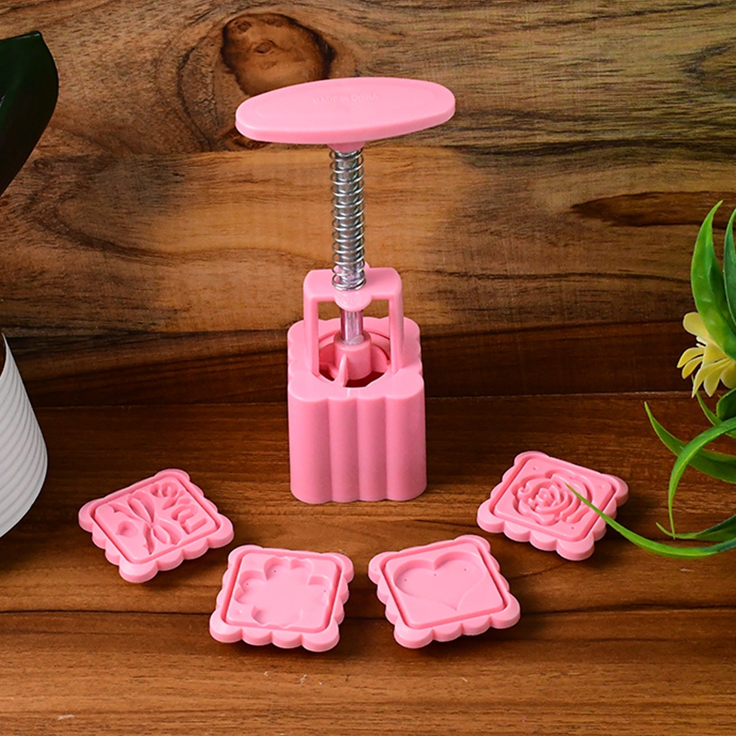 Multipurpose Cookie Biscuit Stamp Mold Set with Press Handle signaturekarts
