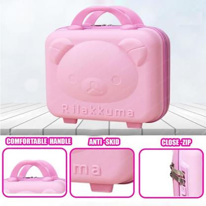 3-Digit Number Lock Kids Bear-Shaped Hard Shell Storage Carry Case with Handle The Morsignaturekarts