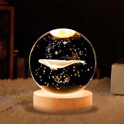 Fish 3D Crystal Ball lamps With Base (1 Pc) Signature kart