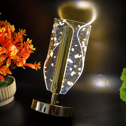 Luxury Golden Leaf Design Crystal Table Lamp (1 Pc) signaturekarts
