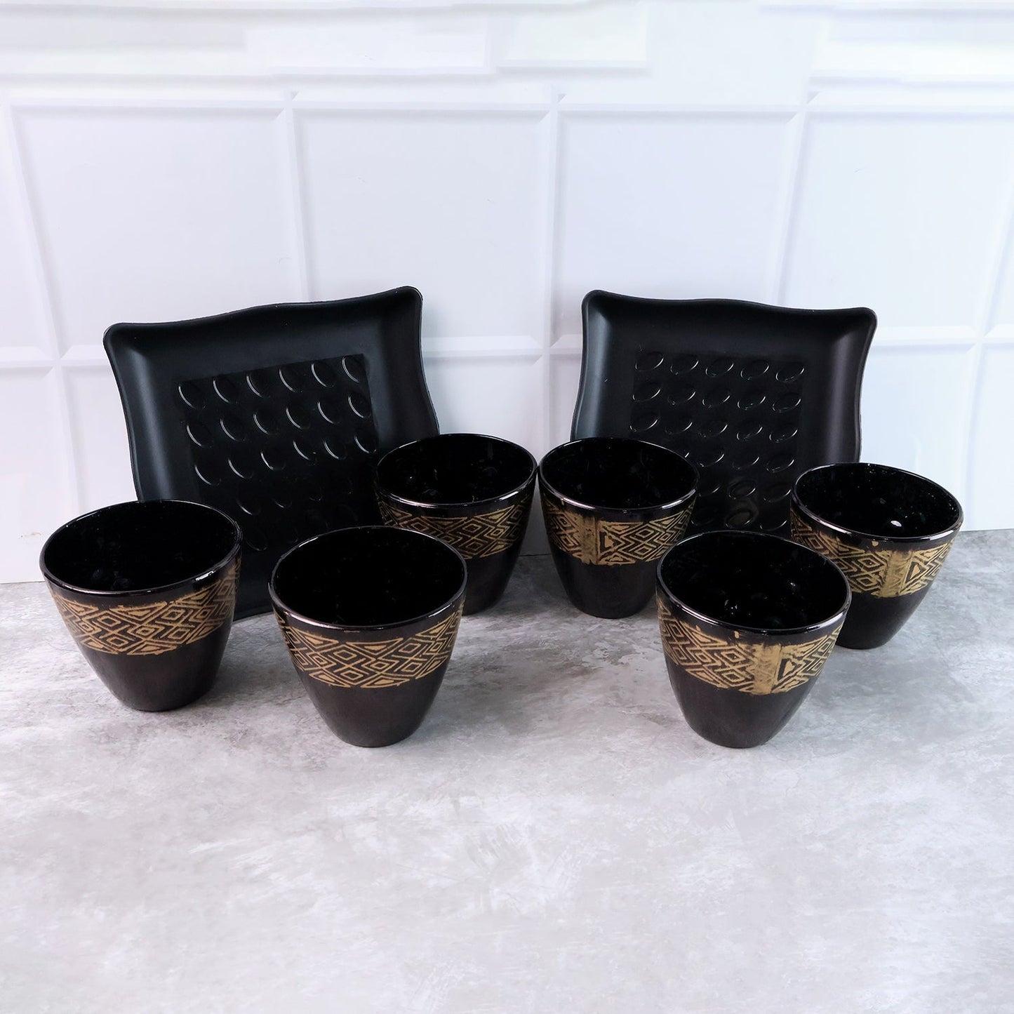 2 Bowl & 6 Glass Snake Set ( 8 Pc Set ) Signaturekarts