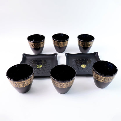 2 Bowl & 6 Glass Snake Set ( 8 Pc Set ) Signaturekarts