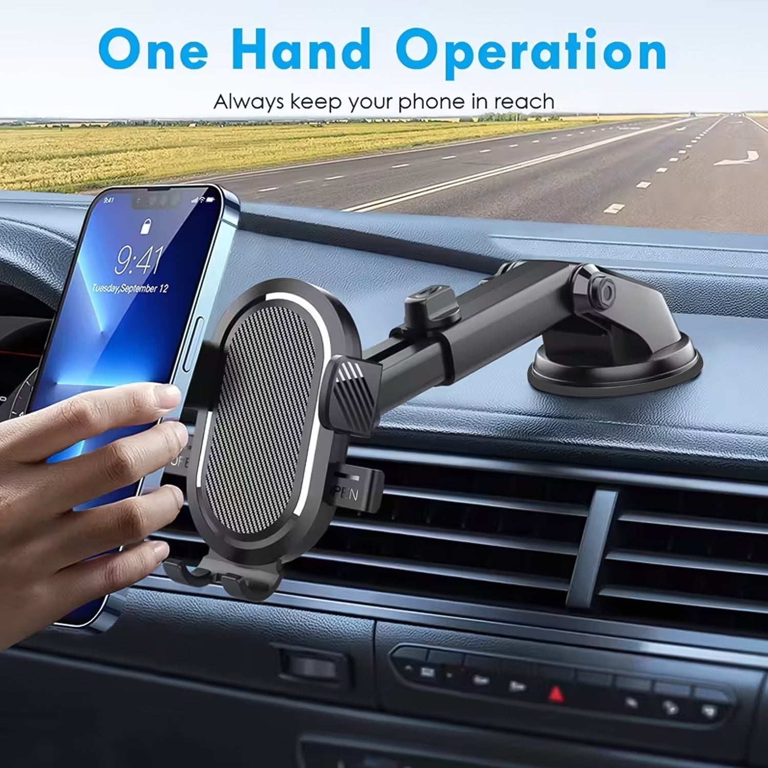 Adjustable Car Mobile Holder - (1 Pc) signaturekarts