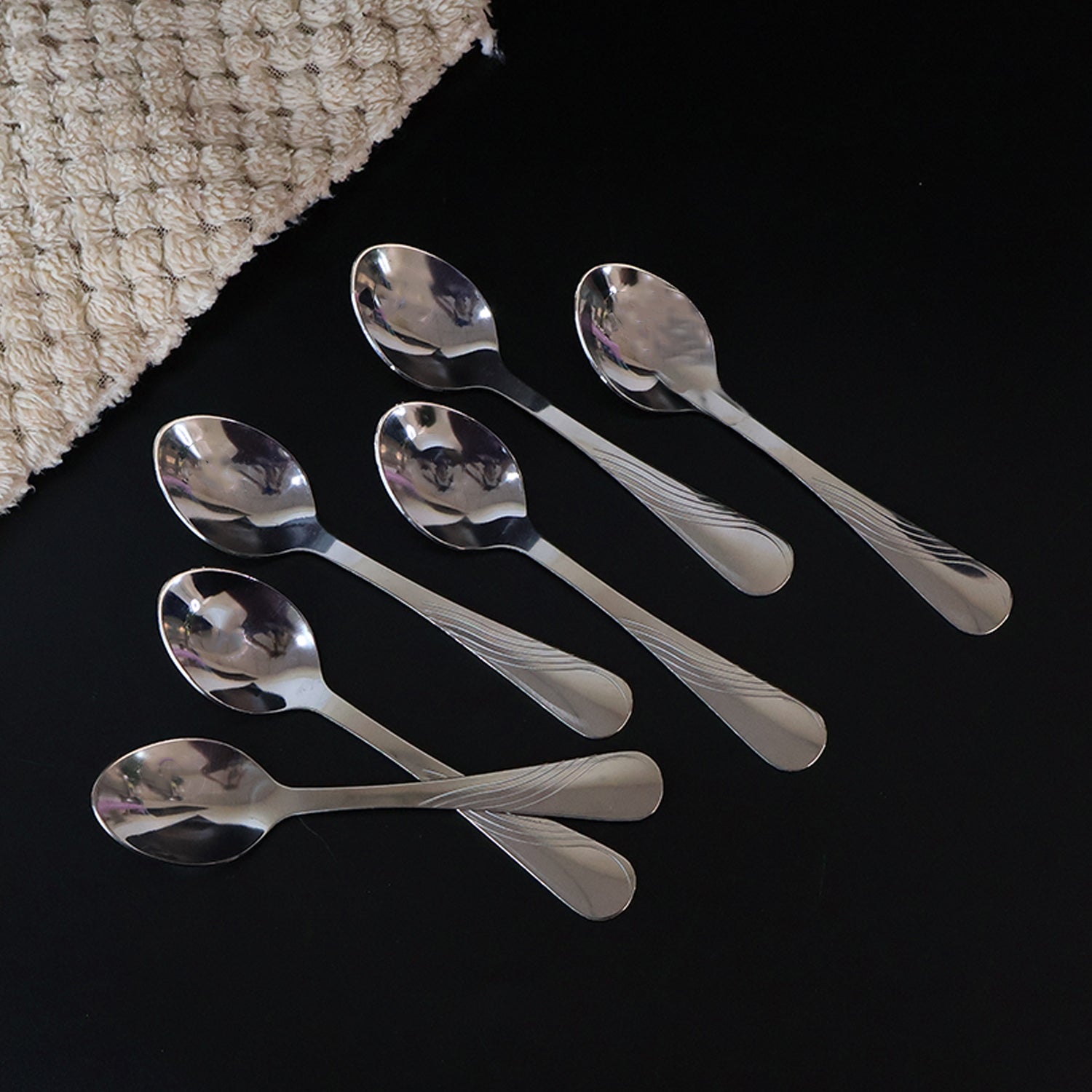 Supermom Diamond Stainless Steel Dining Spoon (6 Pc / Set) signaturekarts