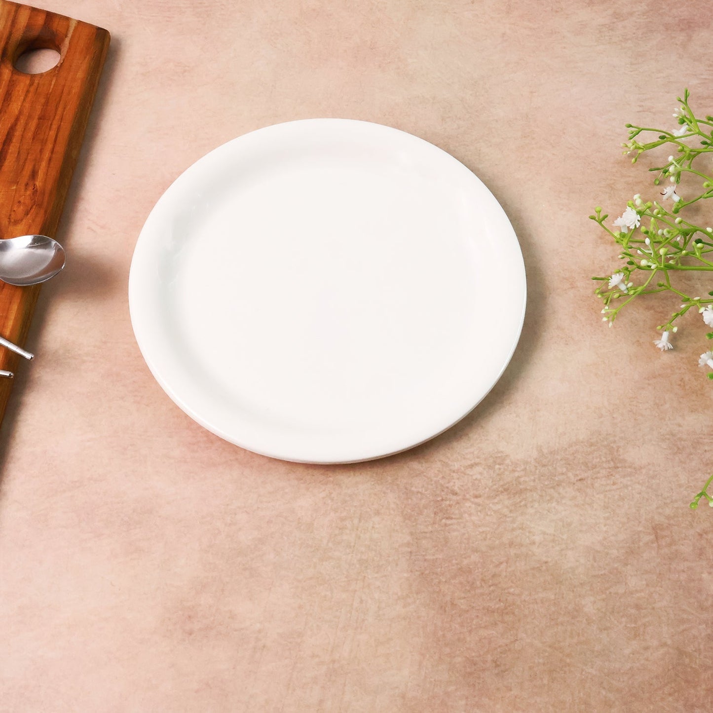 Plastic Round Dinner / Serving Plate – 19 cm (1 Pc) signaturekarts