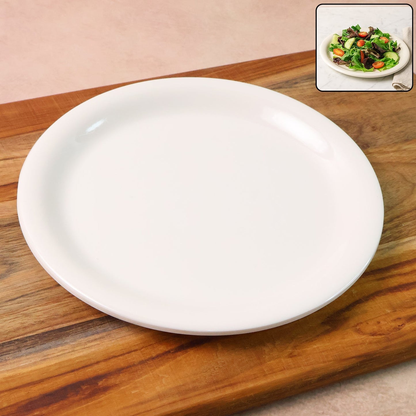 Plastic Round Dinner / Serving Plate – 19 cm (1 Pc) signaturekarts