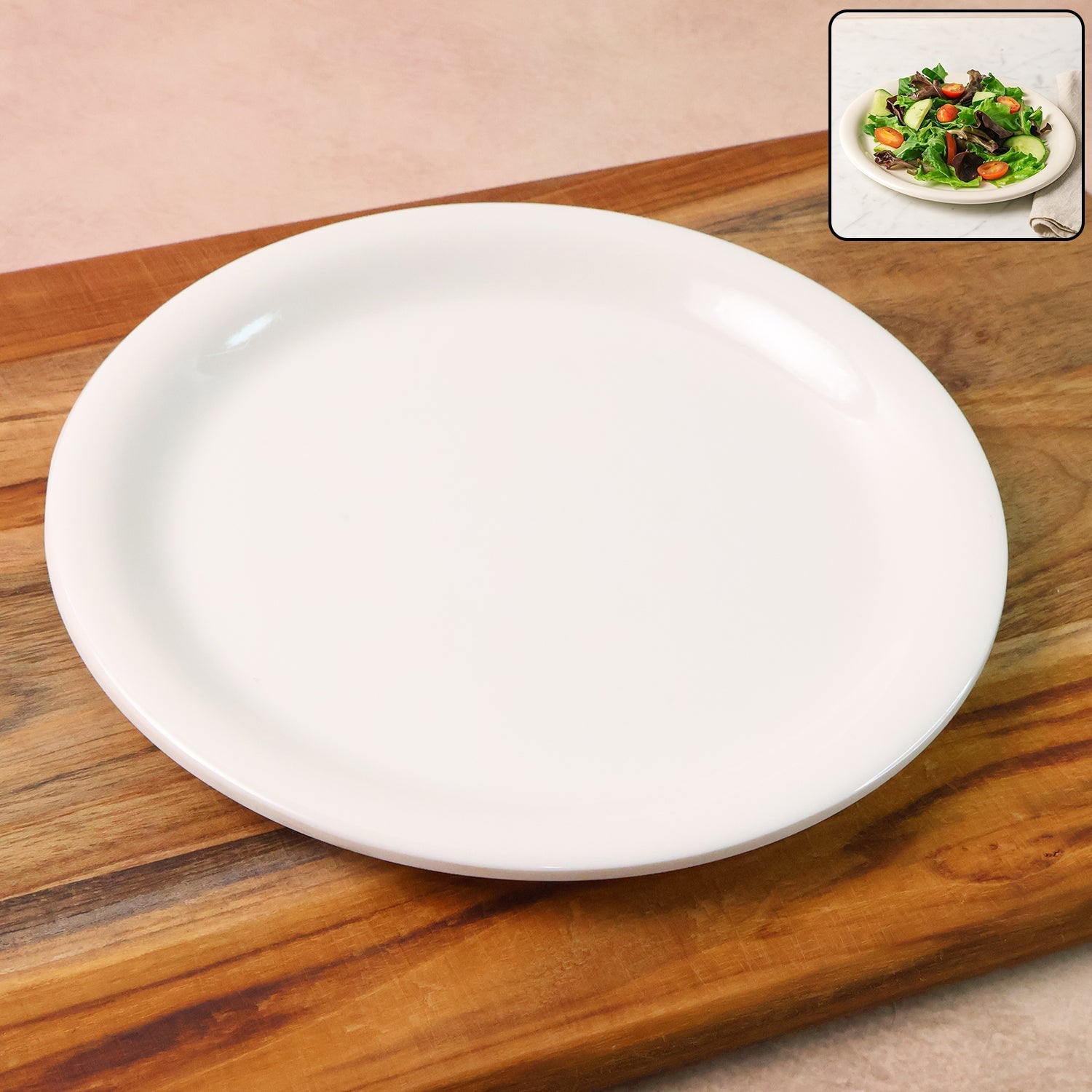 Plastic Round Dinner / Serving Plate – 19 cm (1 Pc) signaturekarts