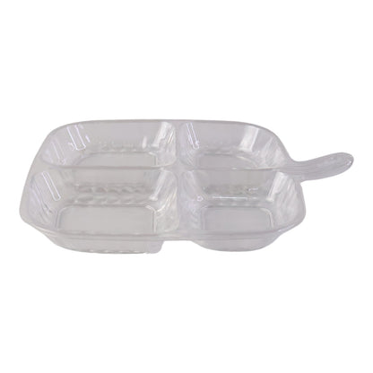 Plastic Kitchen Trays for Serving (4 Compartment / 1 Pc) Signature kart