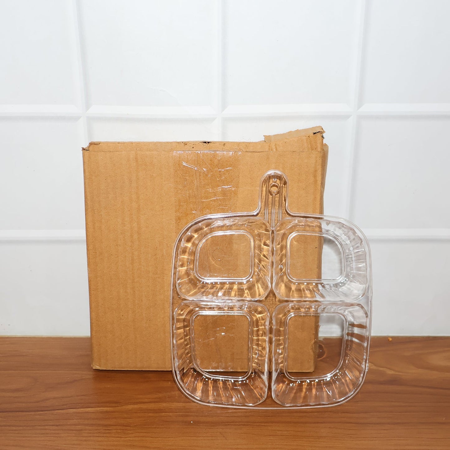 Plastic Kitchen Trays for Serving (4 Compartment / 1 Pc) Signature kart
