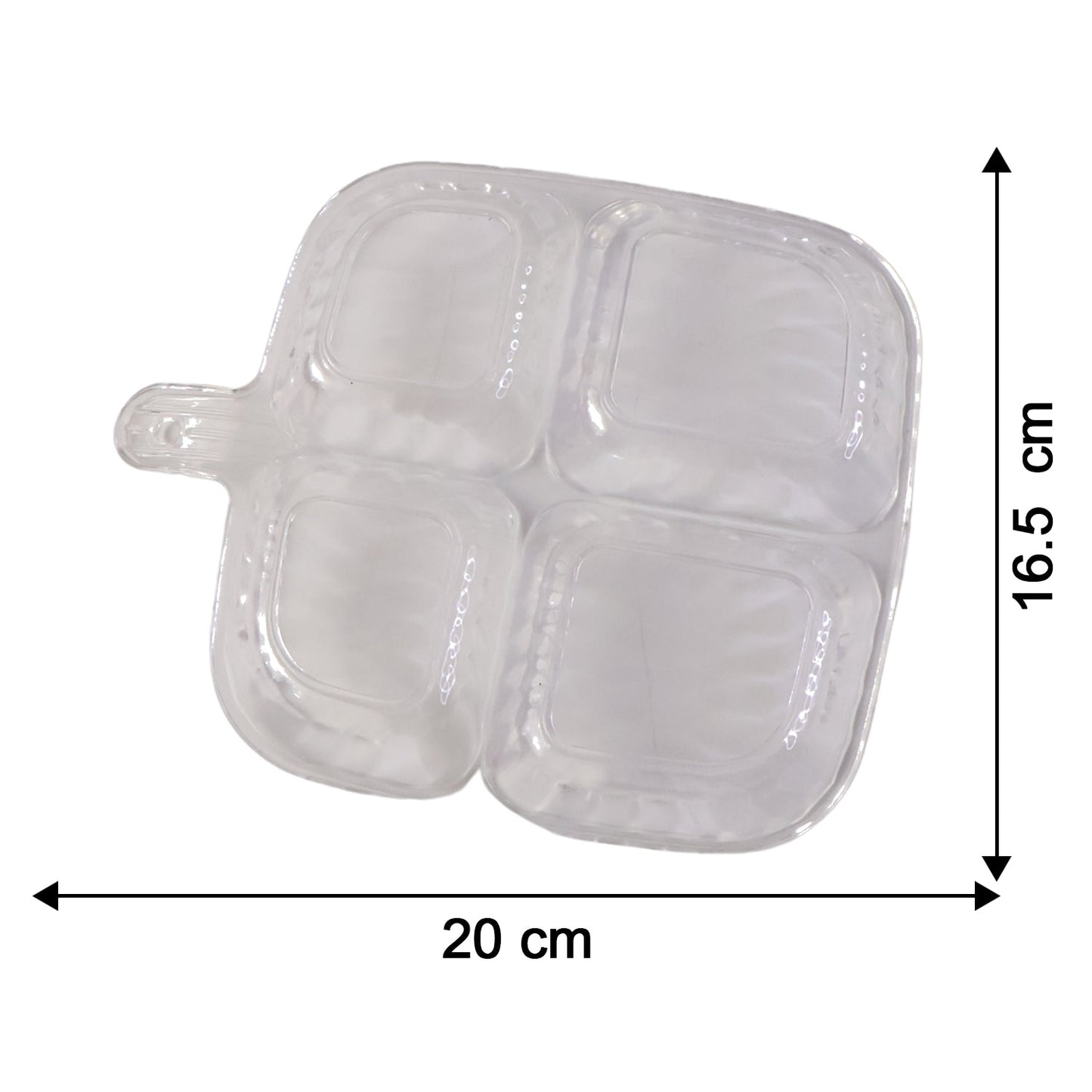 Plastic Kitchen Trays for Serving (4 Compartment / 1 Pc) Signature kart