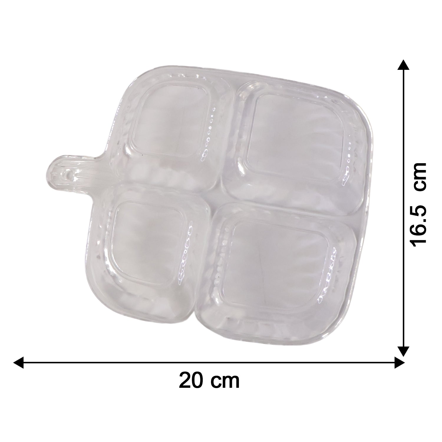 Plastic Kitchen Trays for Serving (4 Compartment / 1 Pc) Signature kart
