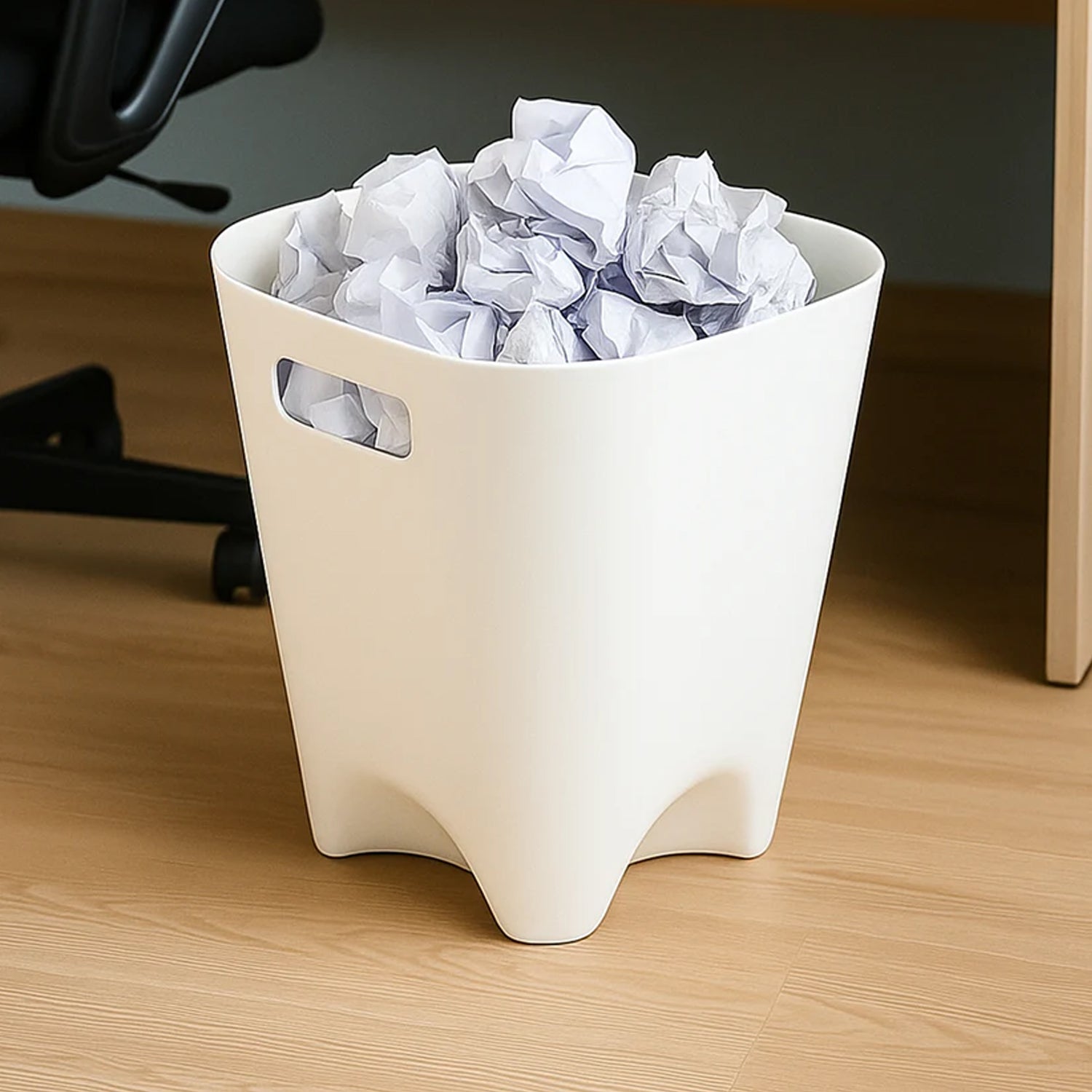Modern Plastic Dustbin / Waste Paper Basket - (4 Pc) signaturekarts