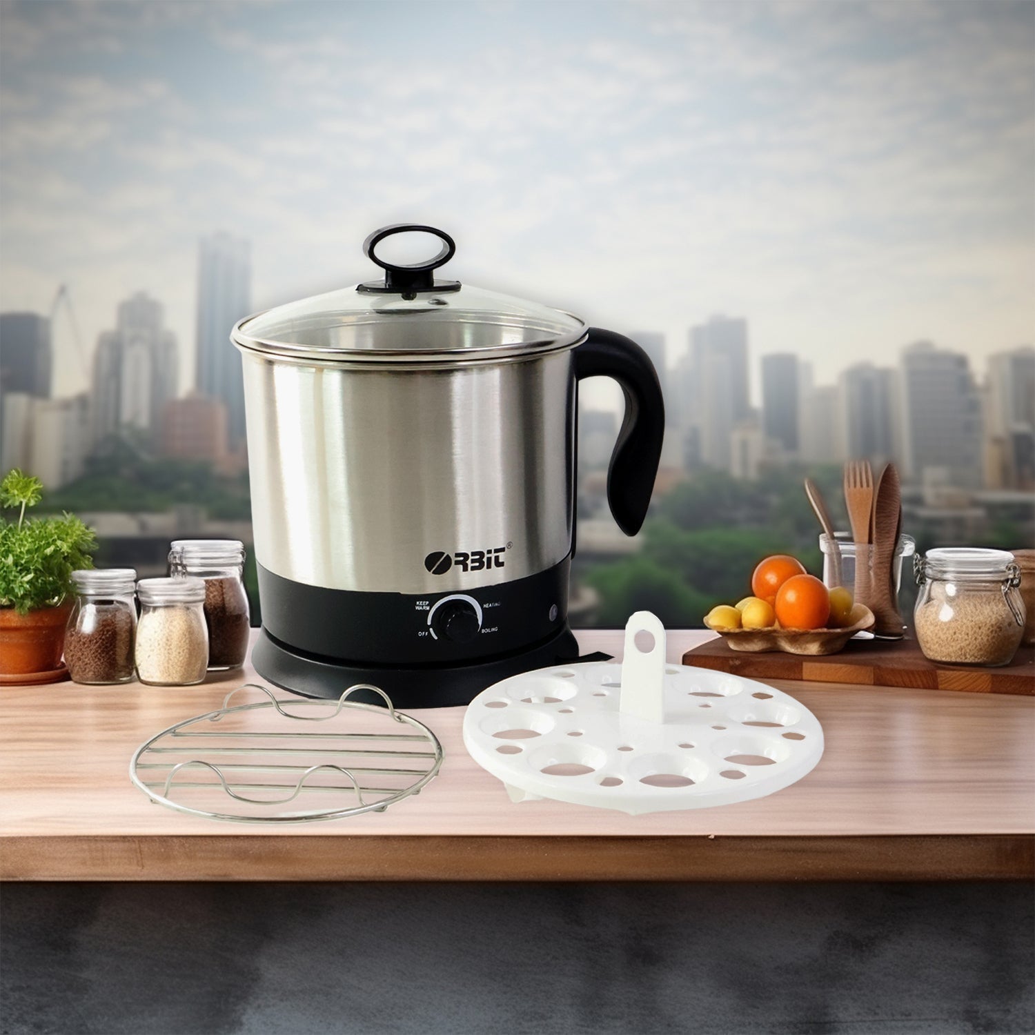 Orbit Electric Idli Cooker and Steamer - 650W signaturekarts
