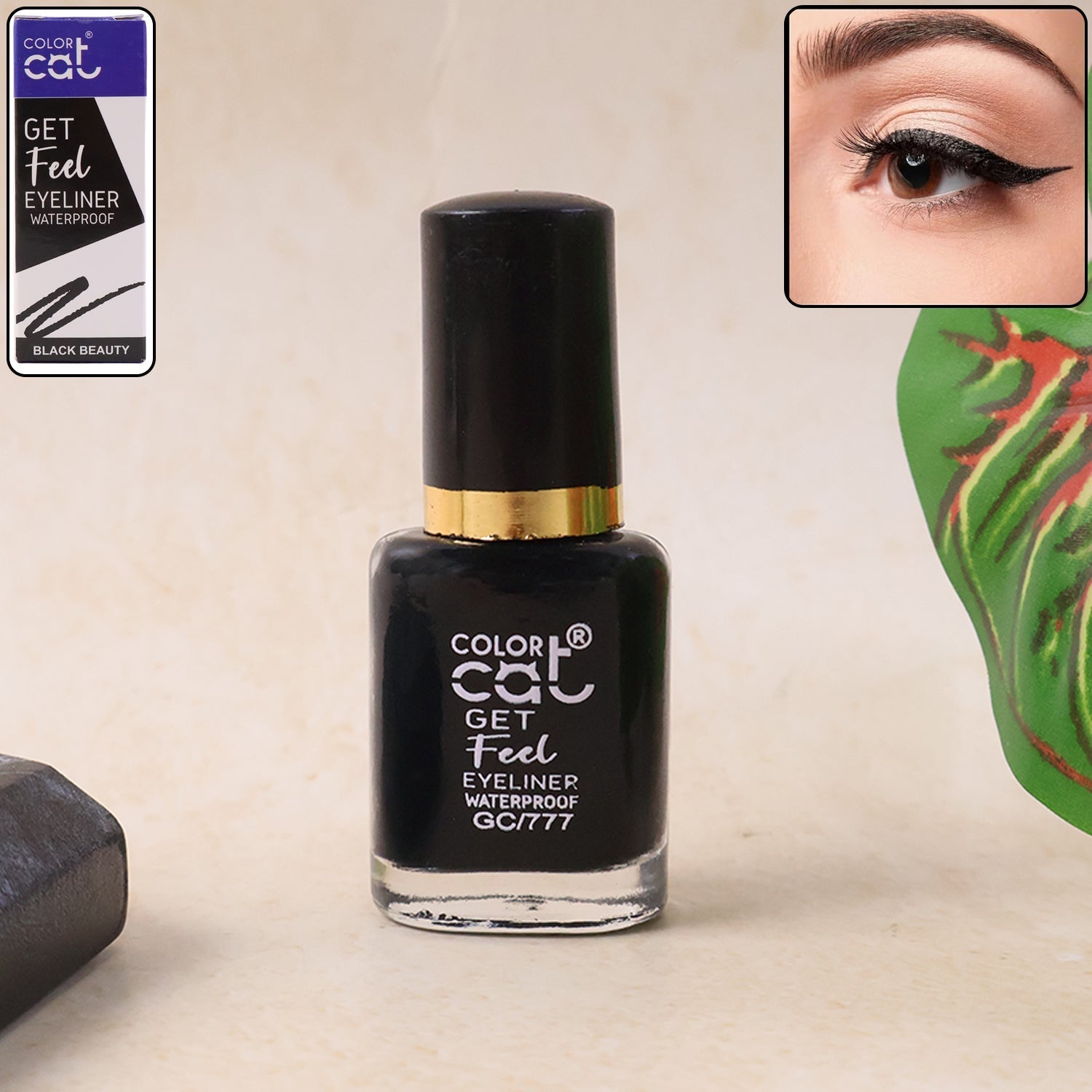 Premium Color Cat Get Feel Waterproof Eyeliner (8 ML / 1 Pc) The Morsignaturekarts