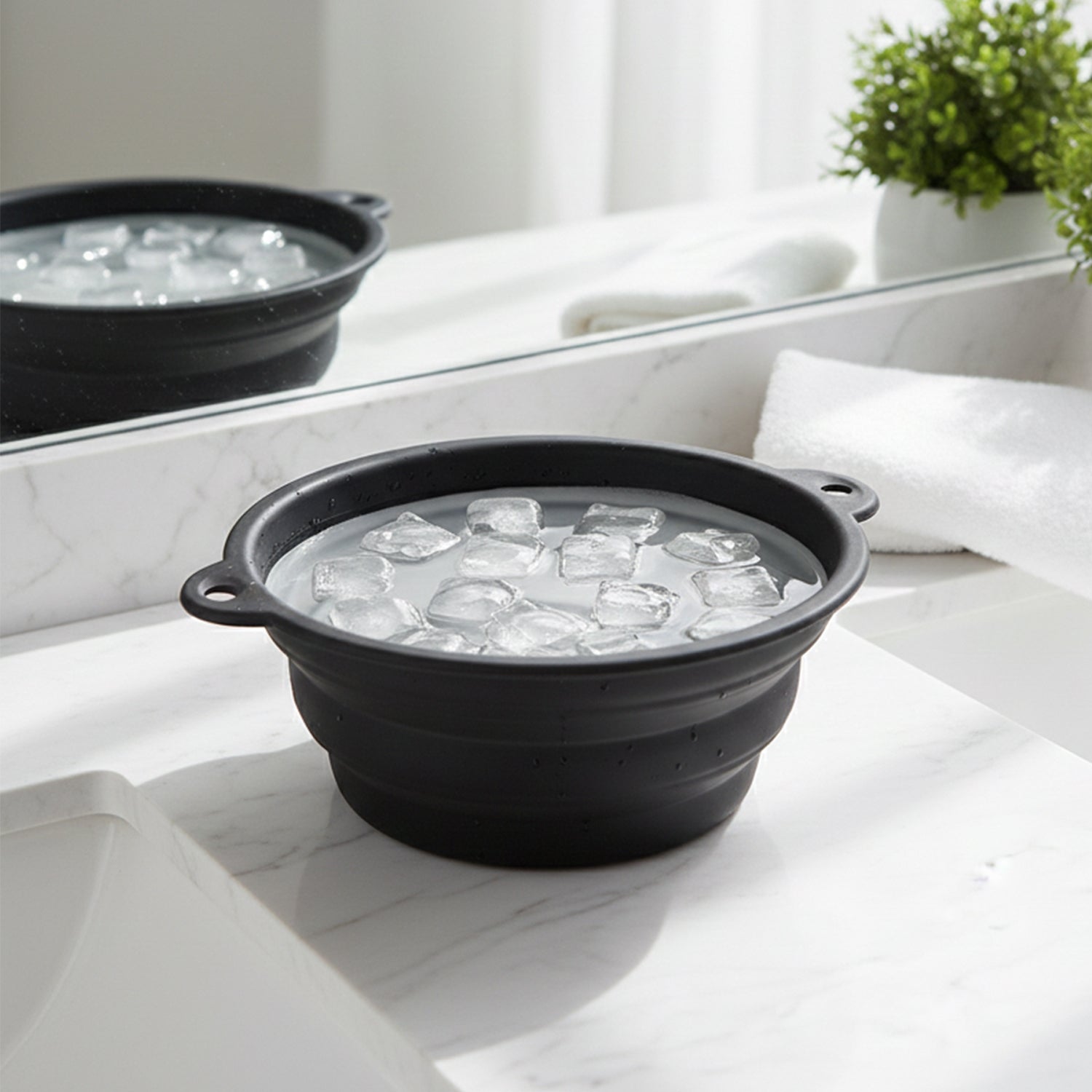 Portable Foldable Silicone Ice Bath Bowl (1 Pc) The Morsignaturekarts