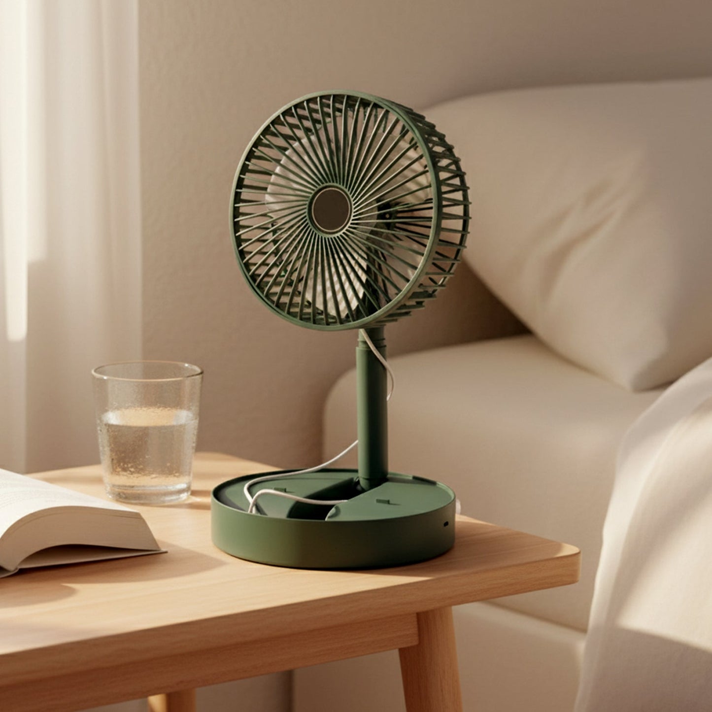 Foldable Mini Desk Fan with Adjustable Height and Angle (1 Pc) signaturekarts