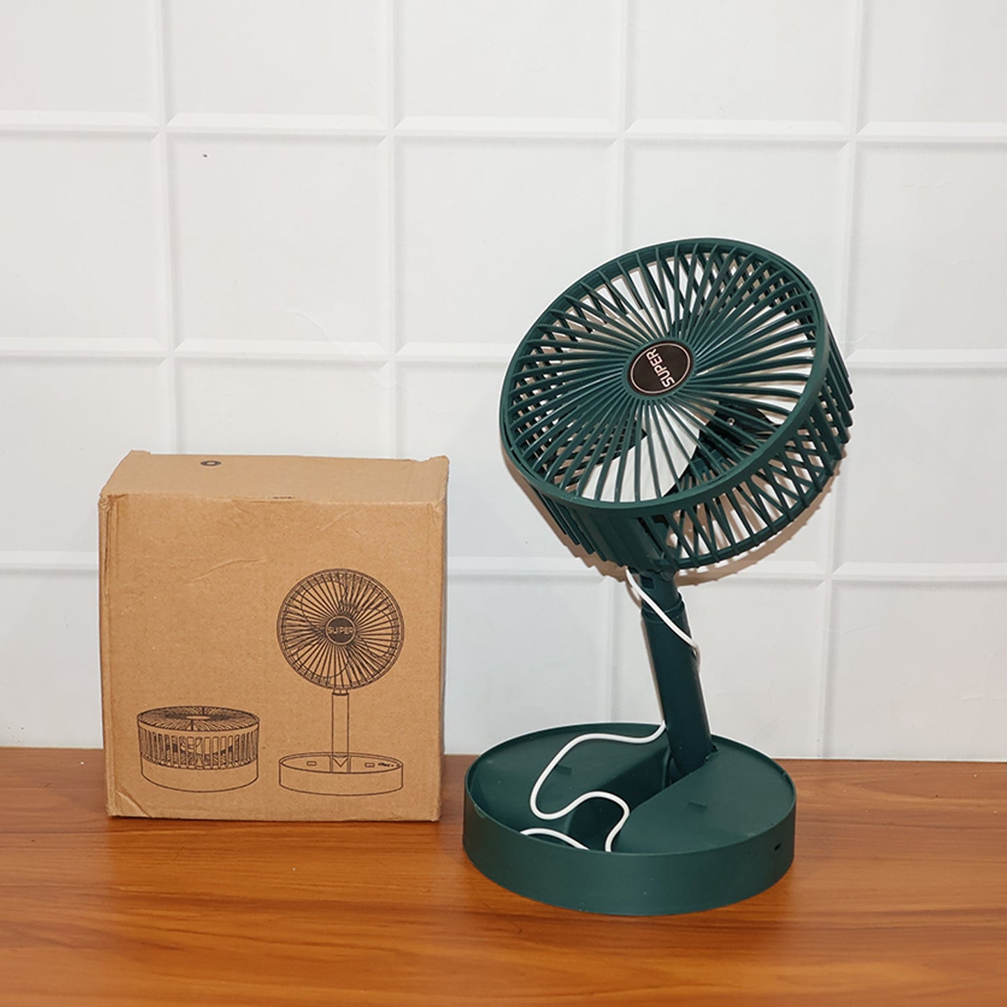 Foldable Mini Desk Fan with Adjustable Height and Angle (1 Pc) signaturekarts