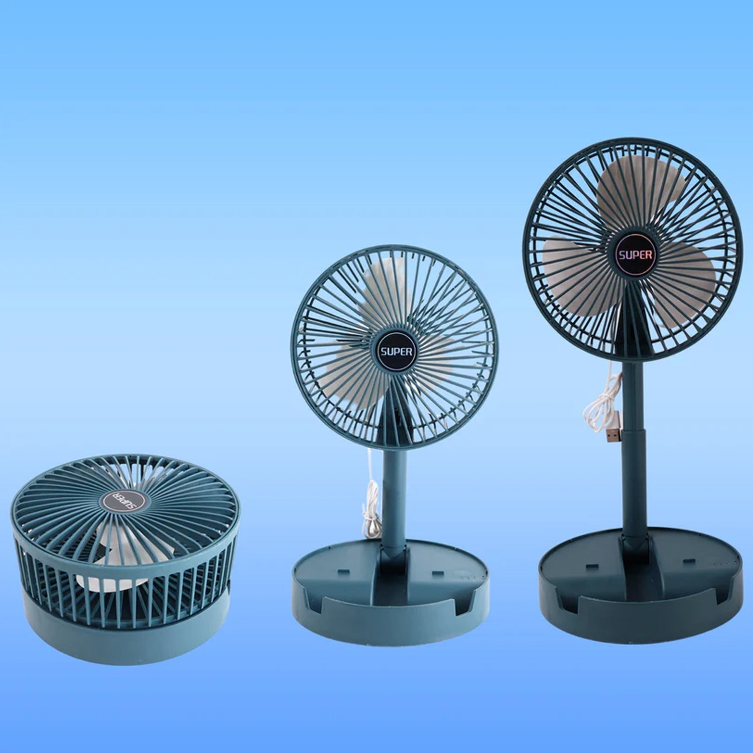 Foldable Mini Desk Fan with Adjustable Height and Angle (1 Pc) signaturekarts