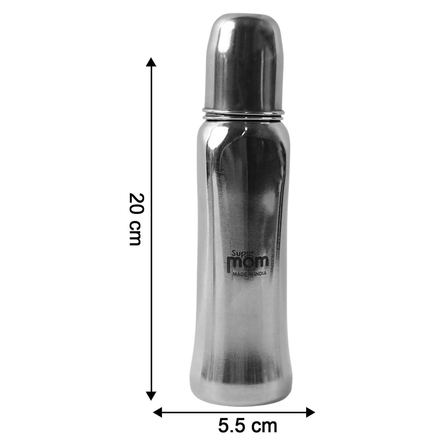 Supermom Lion Stainless Steel Feeding Bottle – 250ml signaturekarts