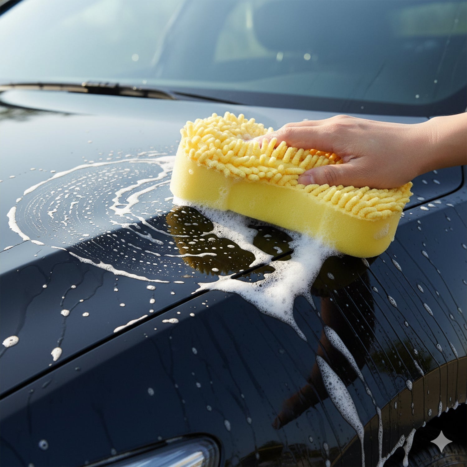 Chenille Microfiber Car Washing Sponge (1 Pc) The Morsignaturekarts
