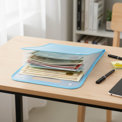13 Pocket Document File Folder with Handle The Morsignaturekarts