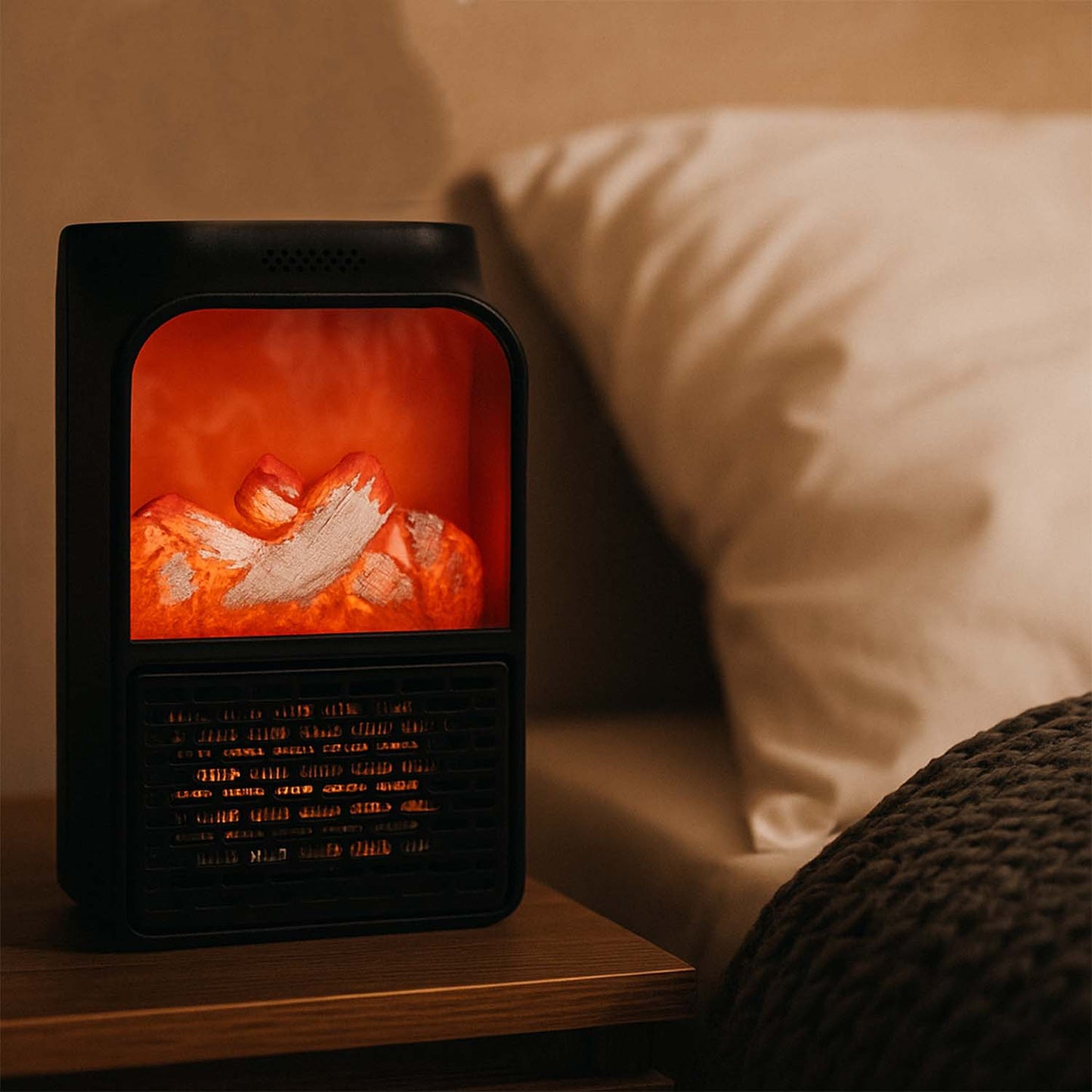 Portable Electric Fireplace lamp LED Flame Heater (1000w / 1 Pc) Signaturekarts
