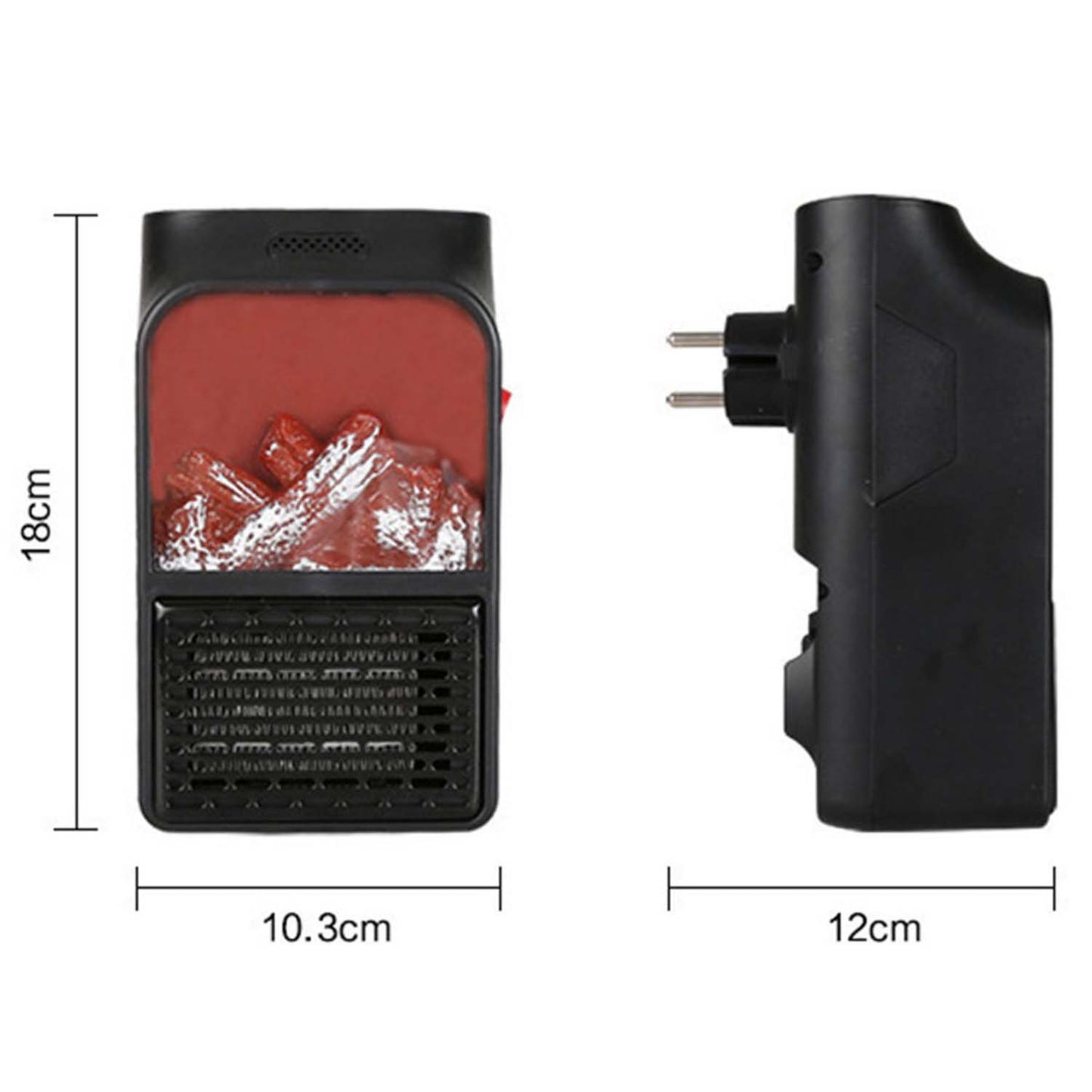 Portable Electric Fireplace lamp LED Flame Heater (1000w / 1 Pc) Signaturekarts